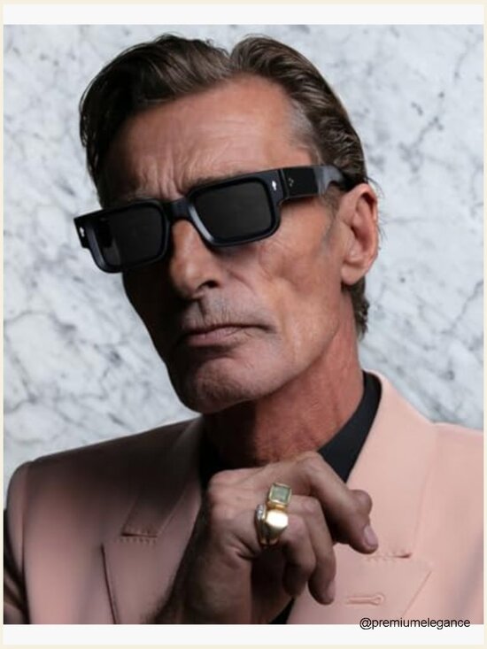 Trendy Chunky Rectangle Square Frame Sunglasses UV400 Protection main image 5